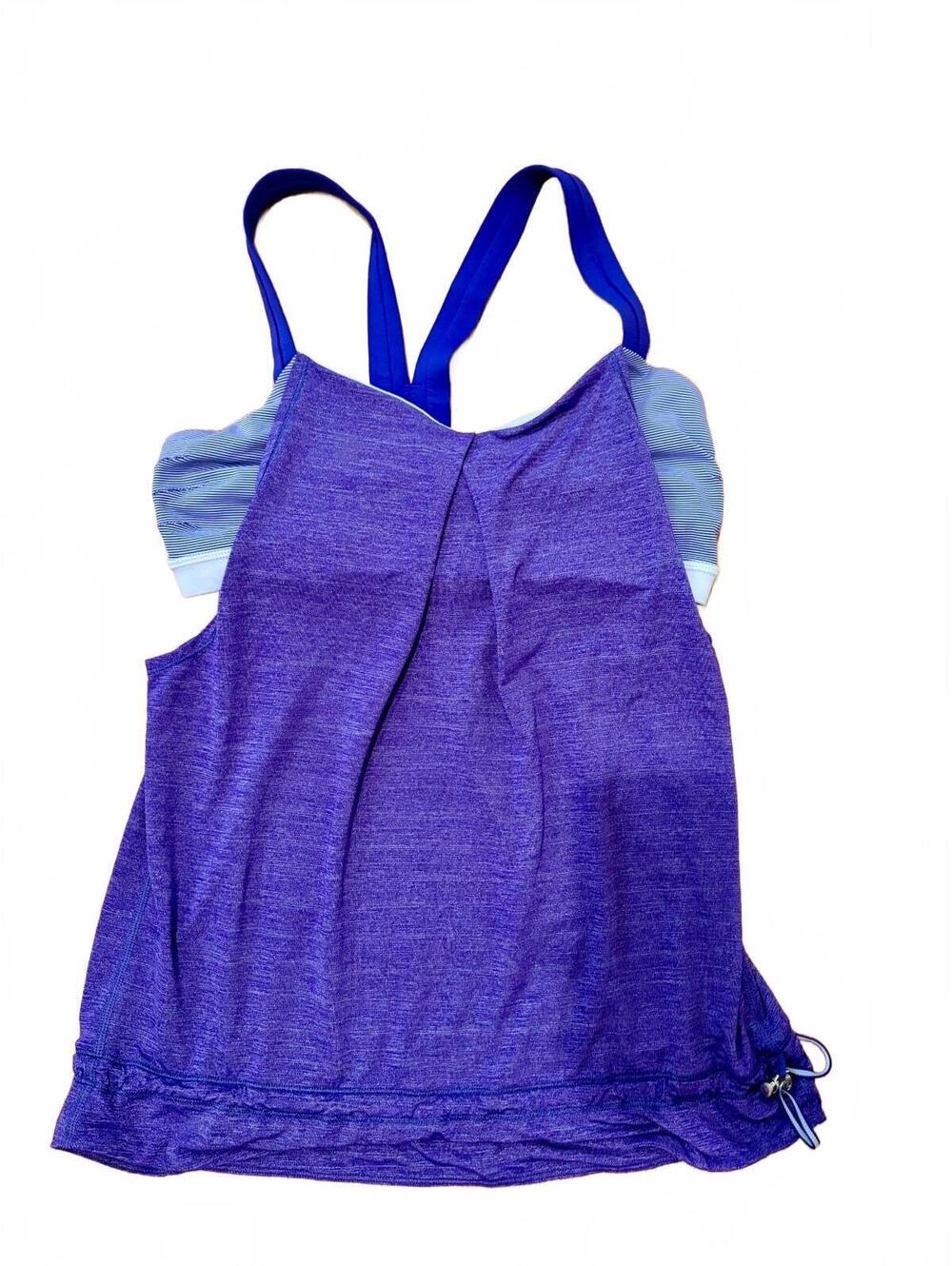 Lululemon Rest Less Tank Purple Built In Bra Size 8
